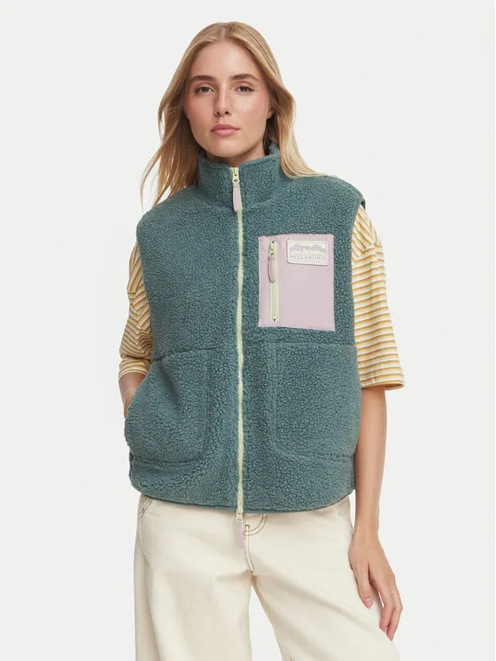 Billabong Жилетка за костюм EBJJK00208 Зелен Relaxed Fit – Дамски елеци