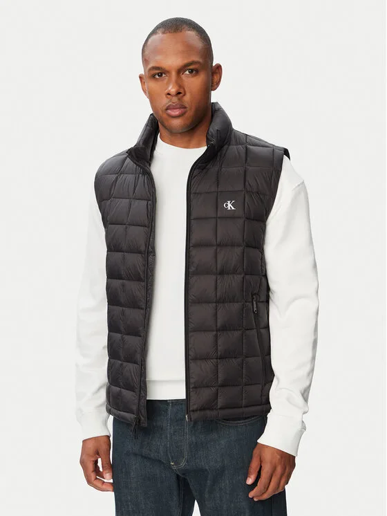 Calvin Klein Jeans Елек LV04RG507G Черен Regular Fit – Мъжки елеци