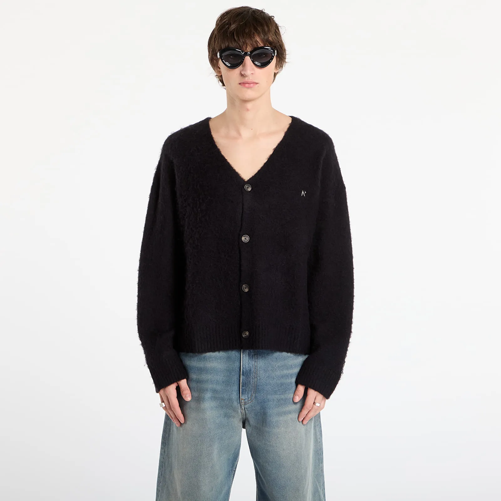 Пуловер REPRESENT Textured Knit Cardigan Jet Black XL – Мъжки пуловери и жилетки