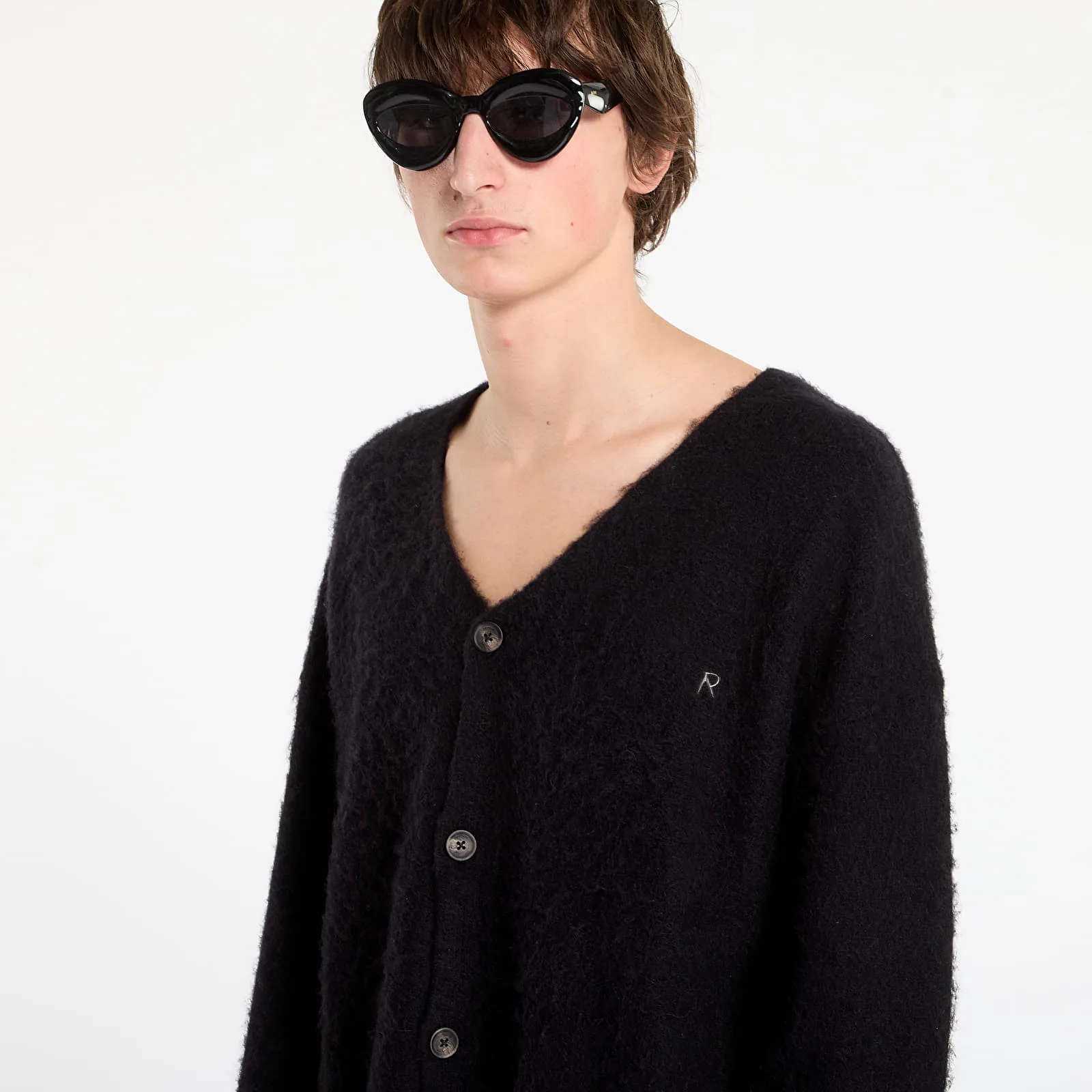 Пуловер REPRESENT Textured Knit Cardigan Jet Black XL – Мъжки пуловери и жилетки