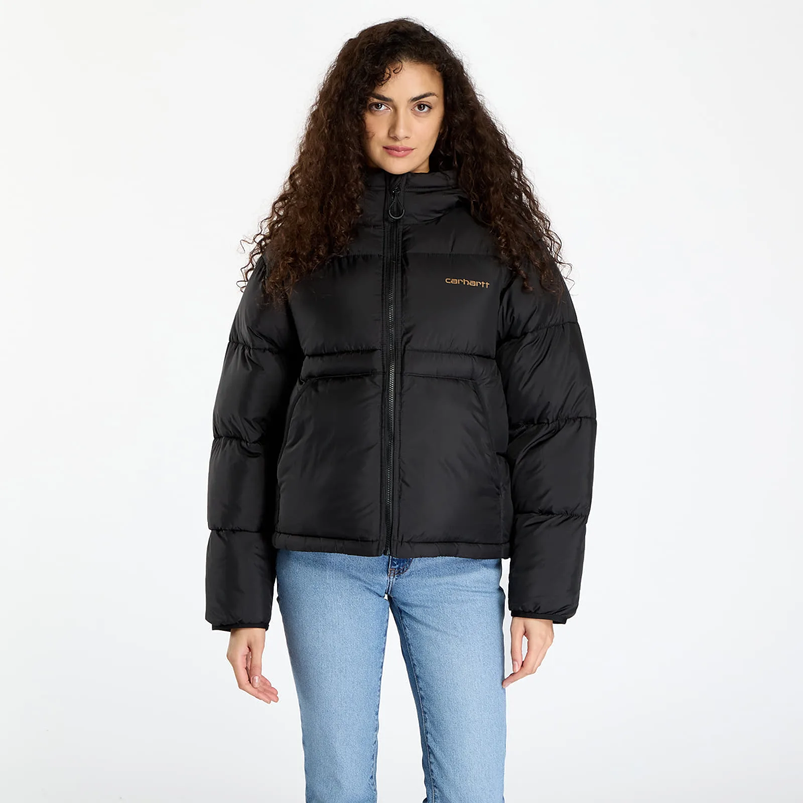 Дамско яке Carhartt WIP W' Toronto черно – Black|Wild Dog Print – Дамски преходни якета