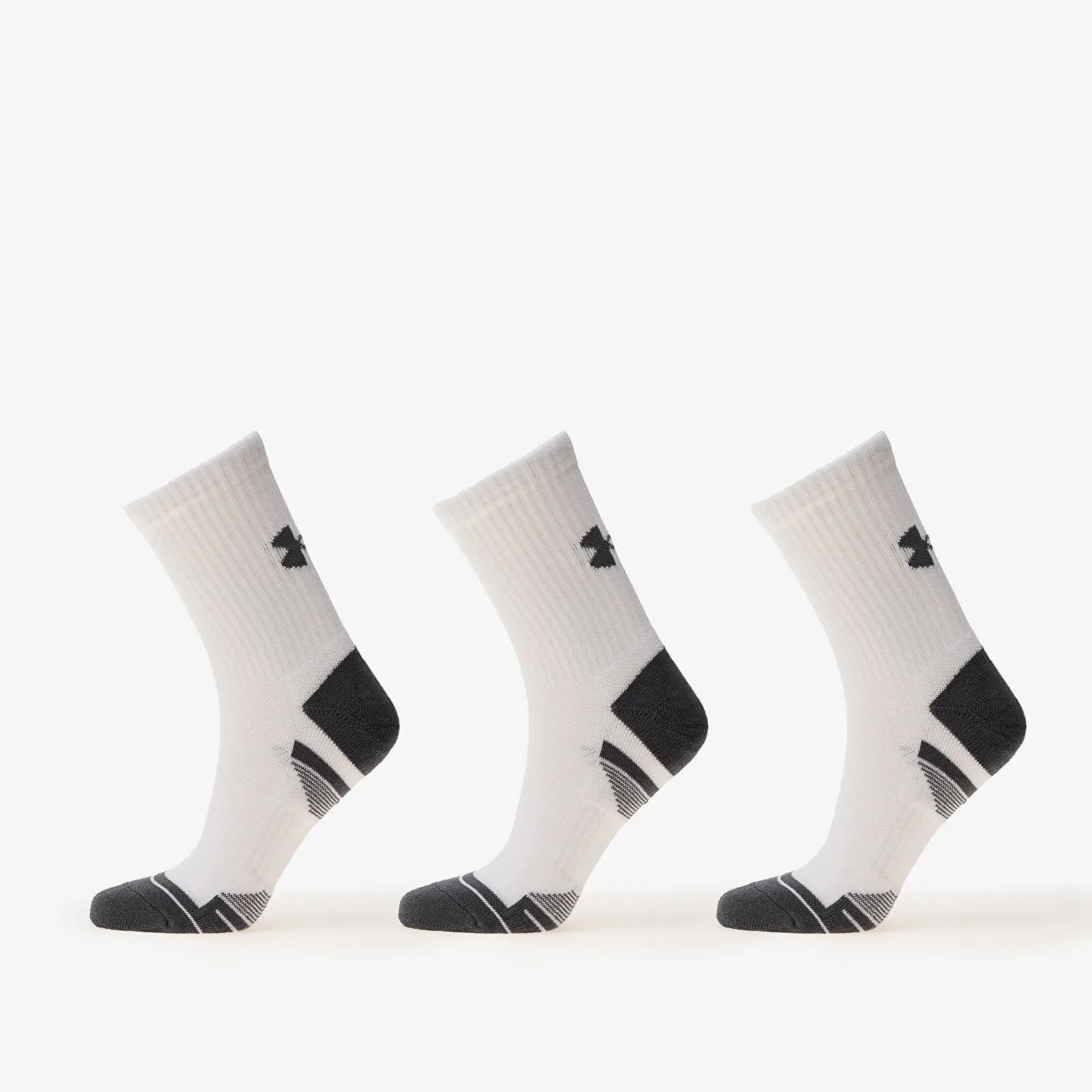 Чорапи Under Armour Performance Cotton Mid 3 бр. бели – White – Чорапи унисекс