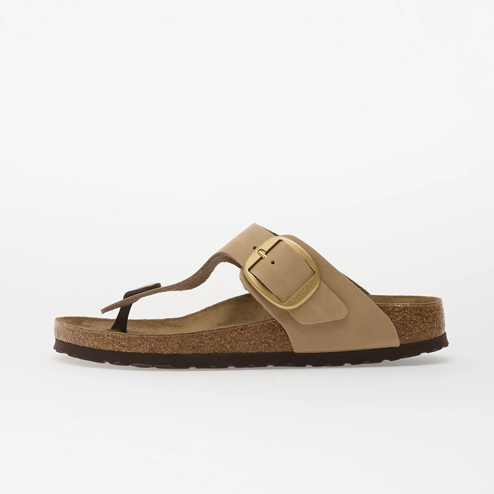 Birkenstock Gizeh Big Buckle Nubuck Leather Women Sandcastle 39 – Дамски кецове
