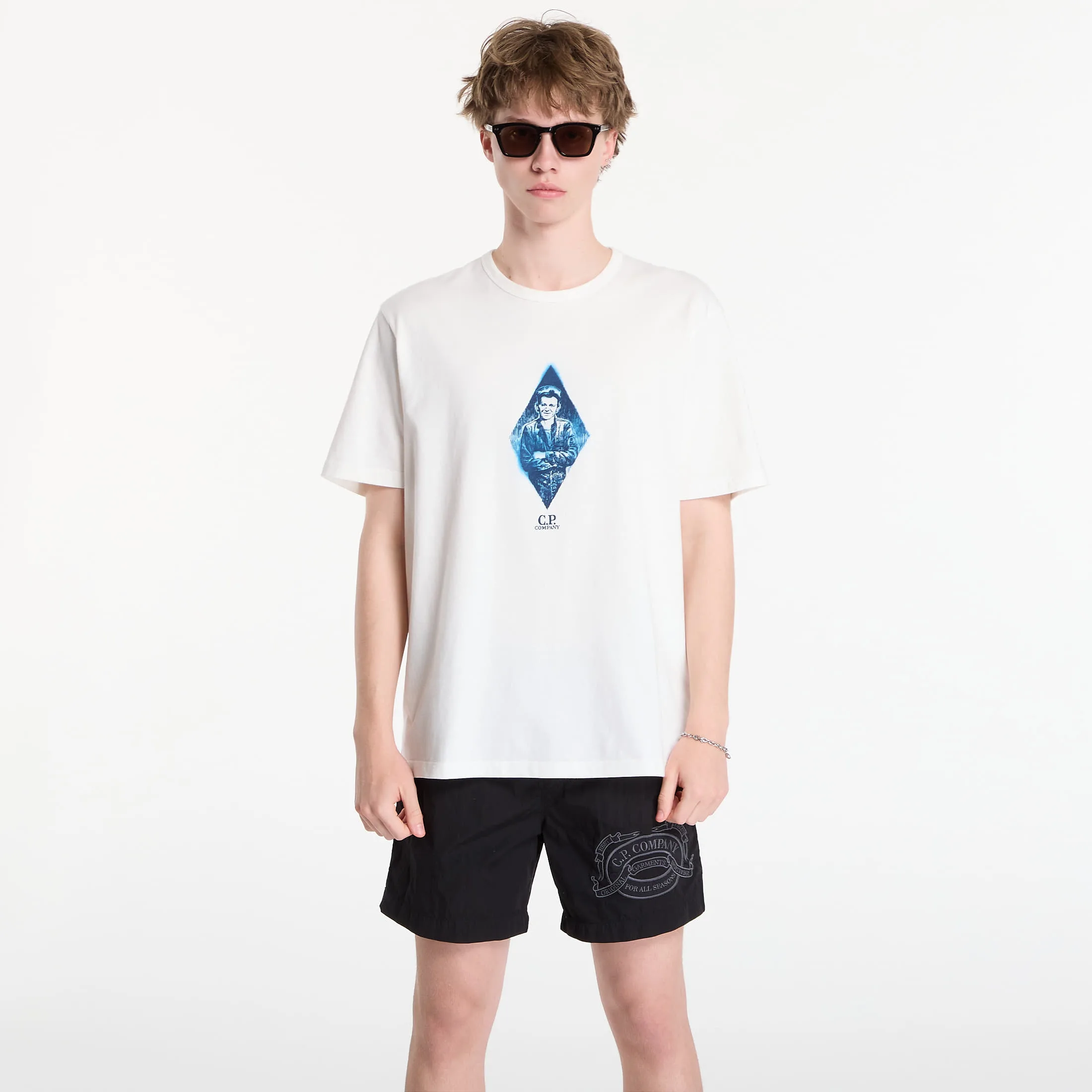 Тениска C.P. Company Compact 20/1 Jersey Short Sleeve British Sailor T-Shirt Off White XXL – Мъжки тениски