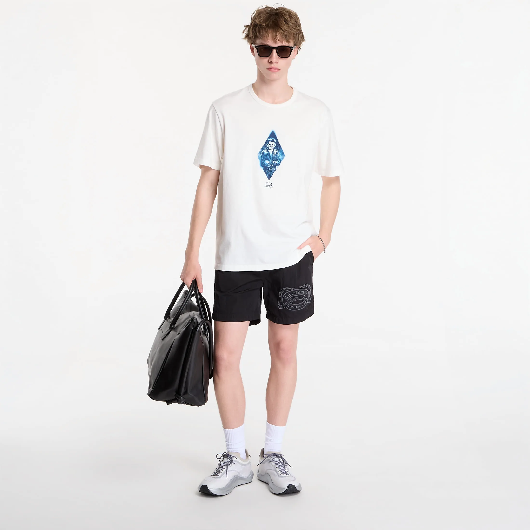 Тениска C.P. Company Compact 20/1 Jersey Short Sleeve British Sailor T-Shirt Off White XXL – Мъжки тениски