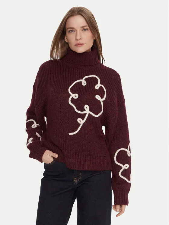 Vero Moda Поло Fatima 10335036 Виолетов Regular Fit – Дамски поло пуловери