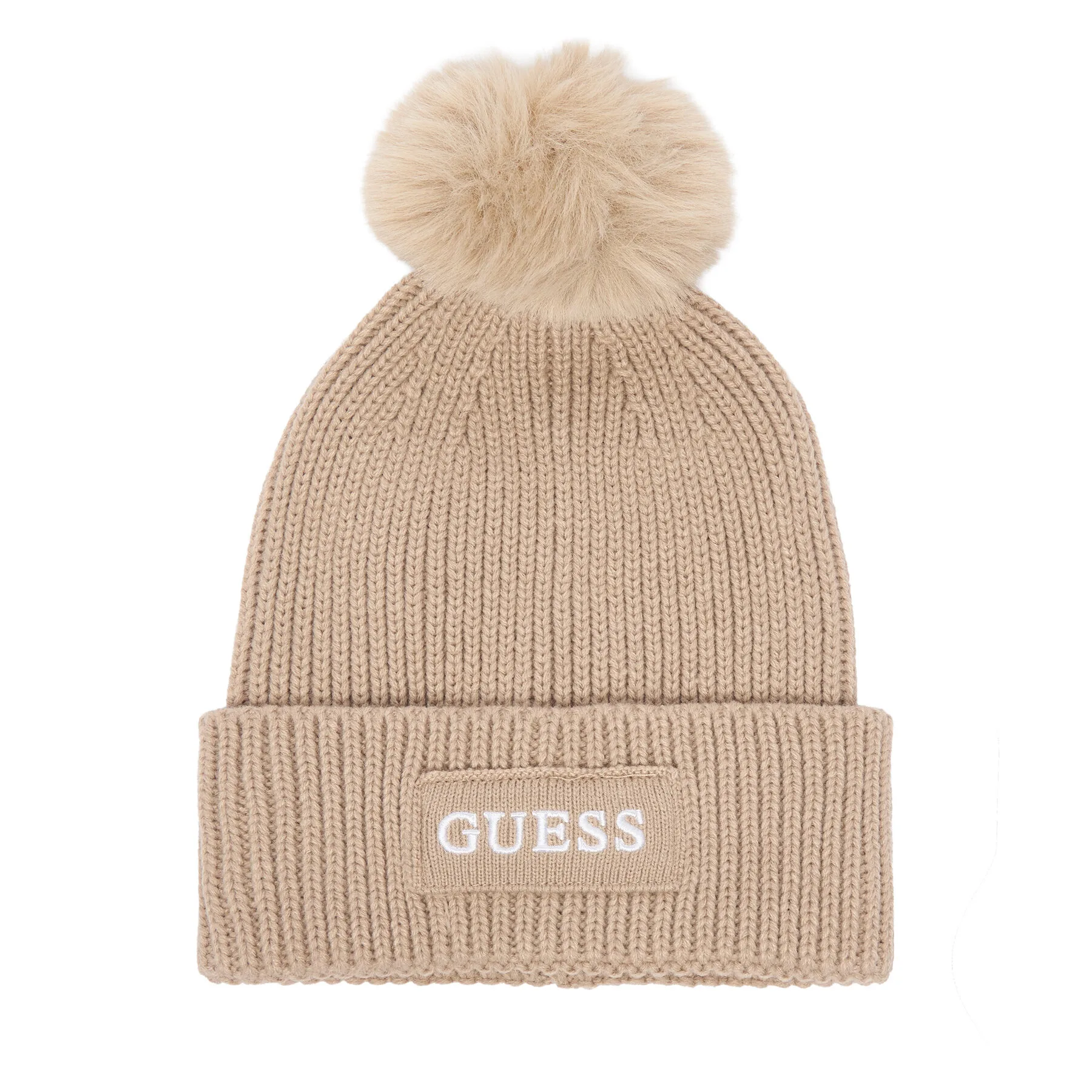 Шапка Guess AW5650 WOL01 Бежов – Шапки