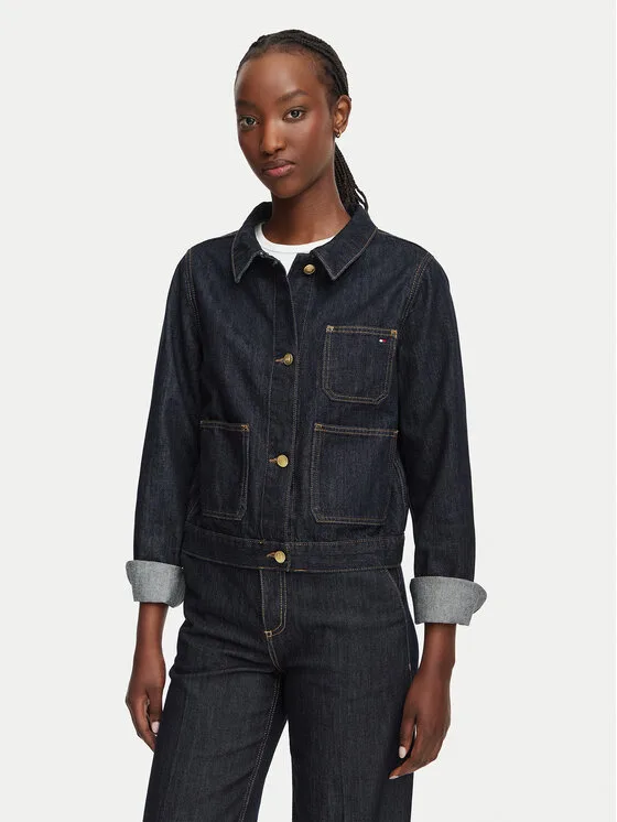 Tommy Hilfiger Дънково яке Lady WW0WW50002 Тъмносин Regular Fit – Дамски дънкови якета