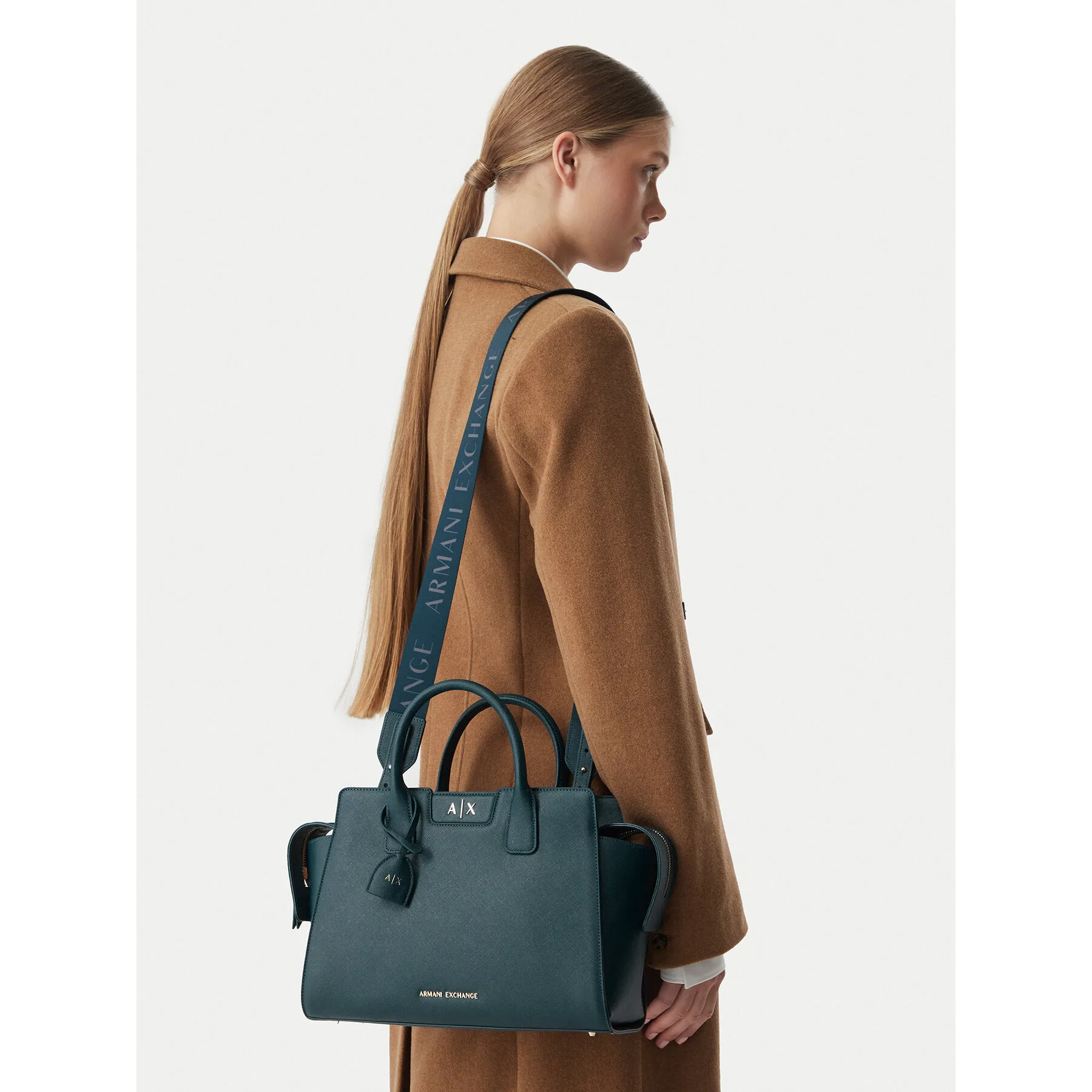 Дамска чанта Armani Exchange XW002158 AF26570 U7338 Зелен – Чанти