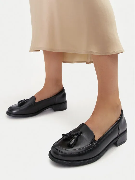 Clarks лоуфъри с дебела подметка Havisham Edge 26178703 Черен – Дамски лоуфъри