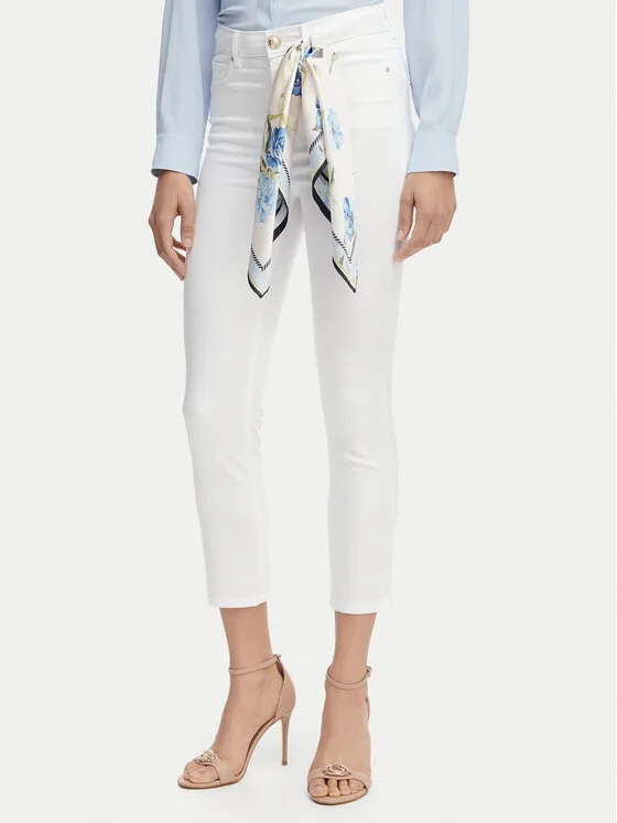 Guess Дънки W5GA91 W93CM Бял Skinny Fit – Дамски skinny дънки