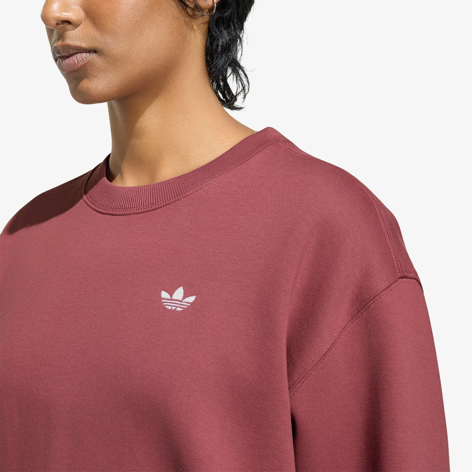 Дамски суитшърт adidas Originals Essentials Long червен – Quiet Crimson – Дамски суитшърти без цип