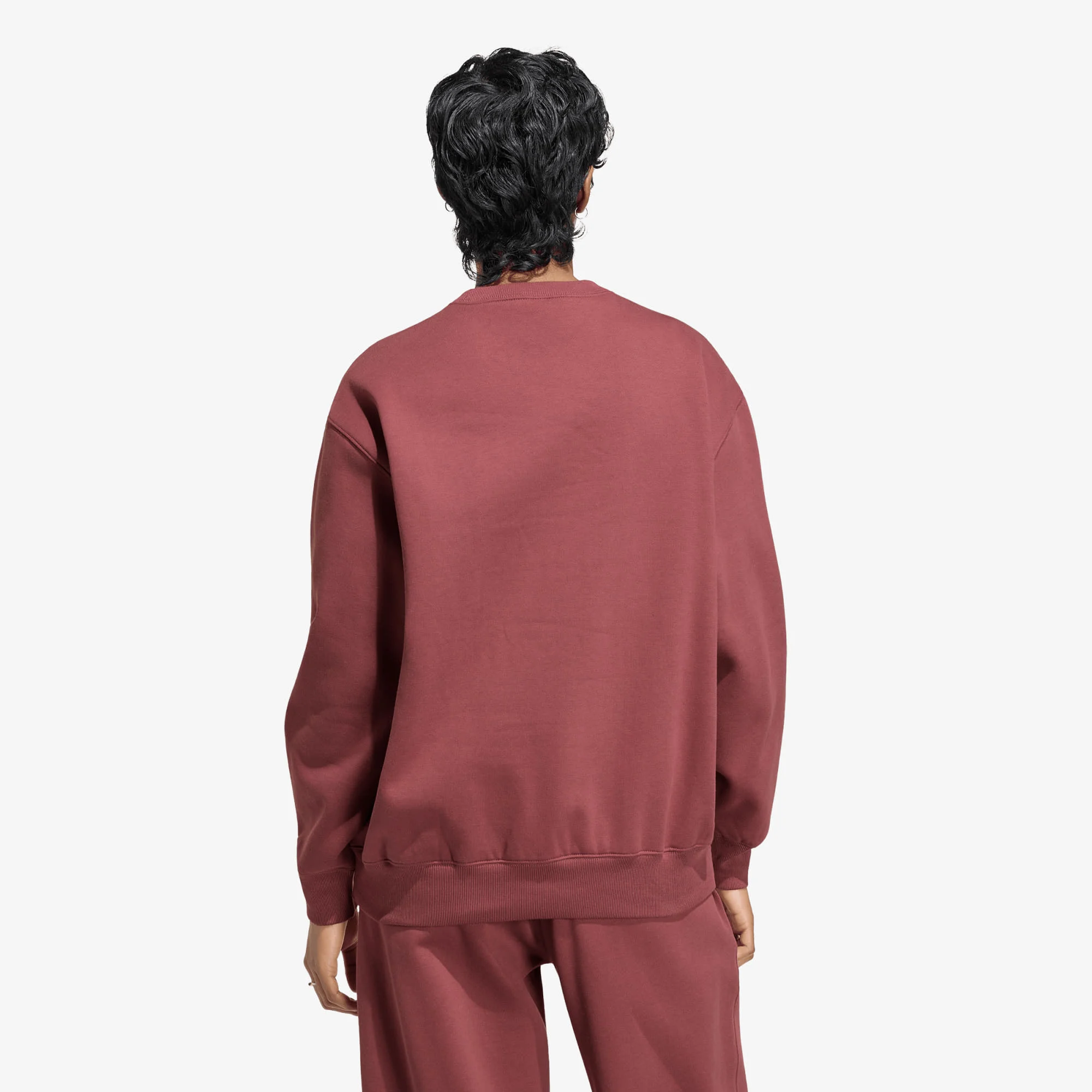 Дамски суитшърт adidas Originals Essentials Long червен – Quiet Crimson – Дамски суитшърти без цип
