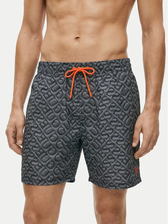 Guess Плувни шорти F6GT27 WG2A2 Сив Regular Fit – Мъжки бански
