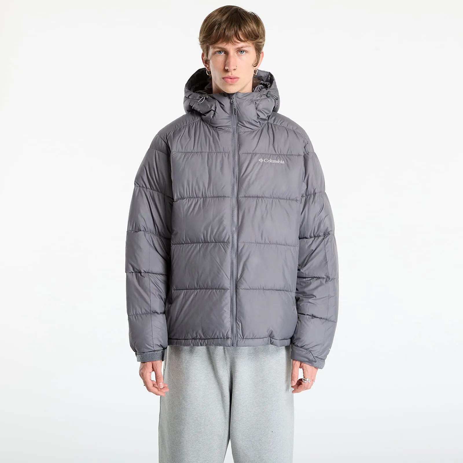 Мъжки суитшърт с качулка Columbia Pike Lake II Hooded Jacket сив – City Grey – Мъжки худита