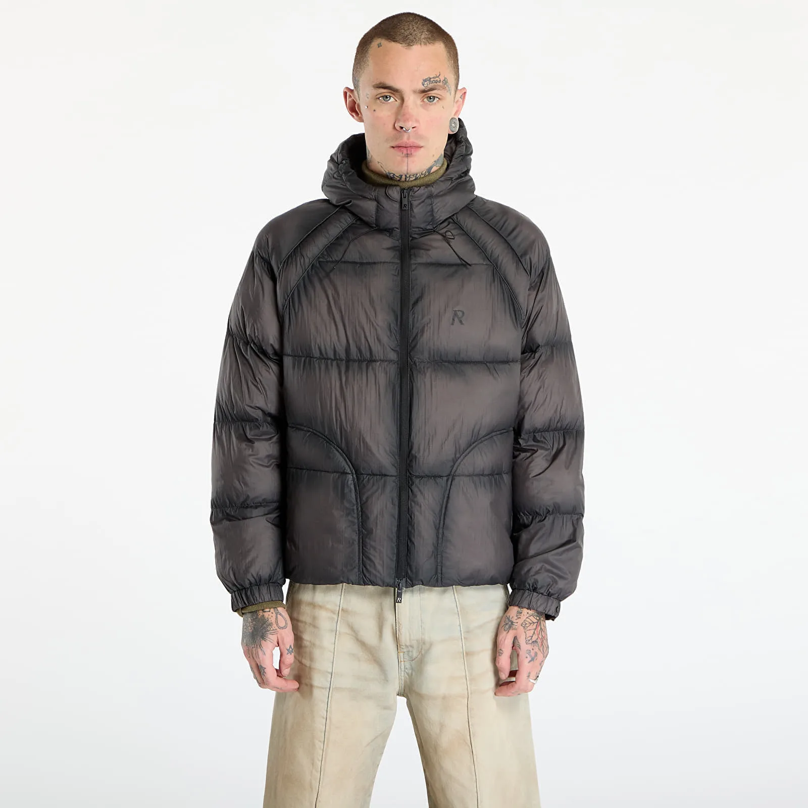 Яке REPRESENT Translucent Hooded Puffer Washed Black XL – Мъжки якета и палта