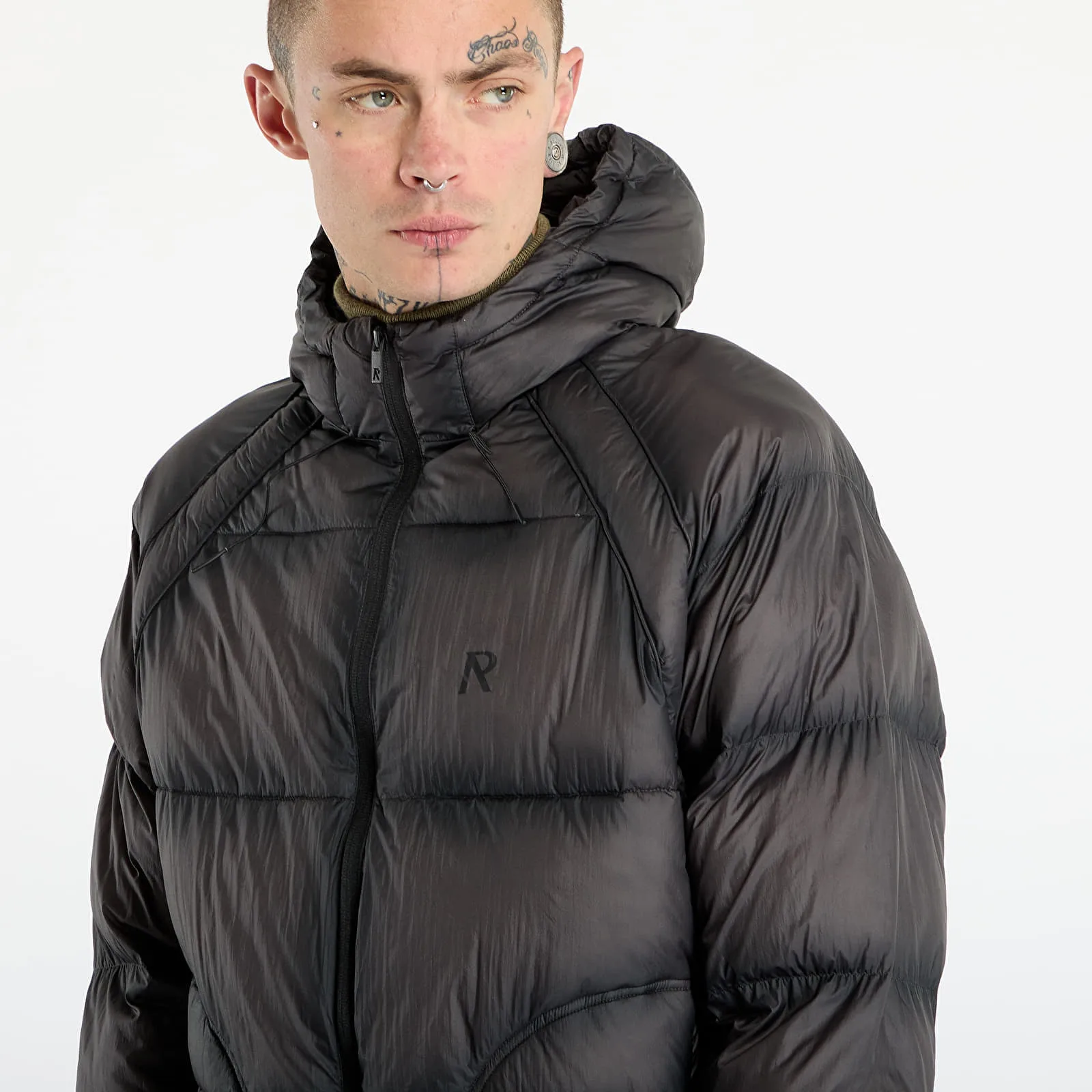 Яке REPRESENT Translucent Hooded Puffer Washed Black XL – Мъжки якета и палта