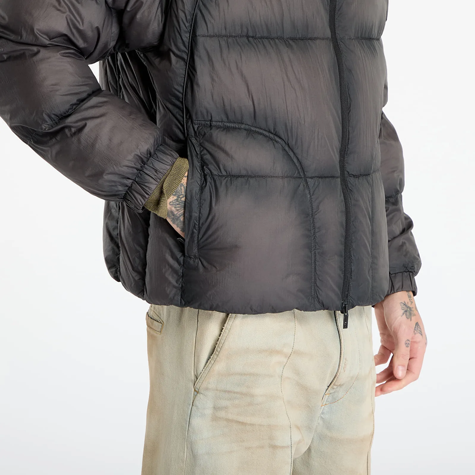 Яке REPRESENT Translucent Hooded Puffer Washed Black XL – Мъжки якета и палта
