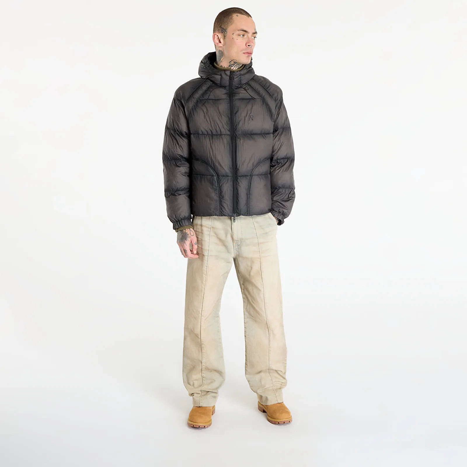 Яке REPRESENT Translucent Hooded Puffer Washed Black XL – Мъжки якета и палта
