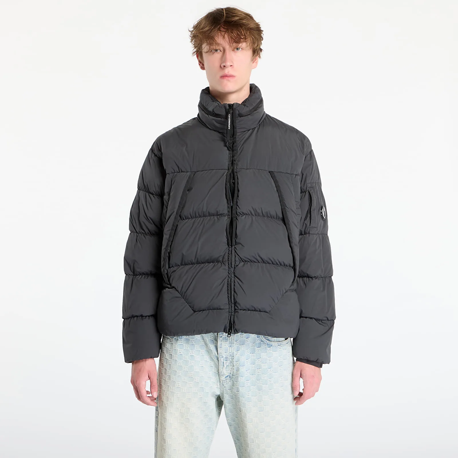 Яке C.P. Company Nycra-R Hooded Down Jacket Dark Shadow Grey XL – Мъжки якета и палта