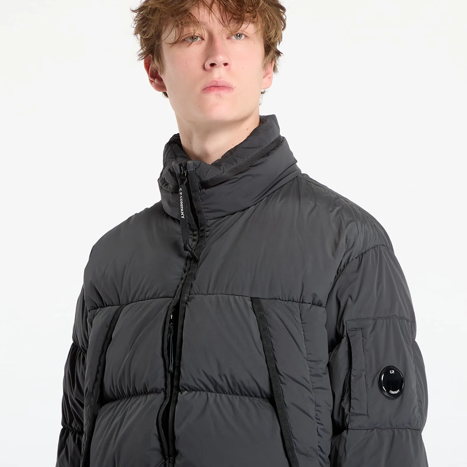 Яке C.P. Company Nycra-R Hooded Down Jacket Dark Shadow Grey XL – Мъжки якета и палта