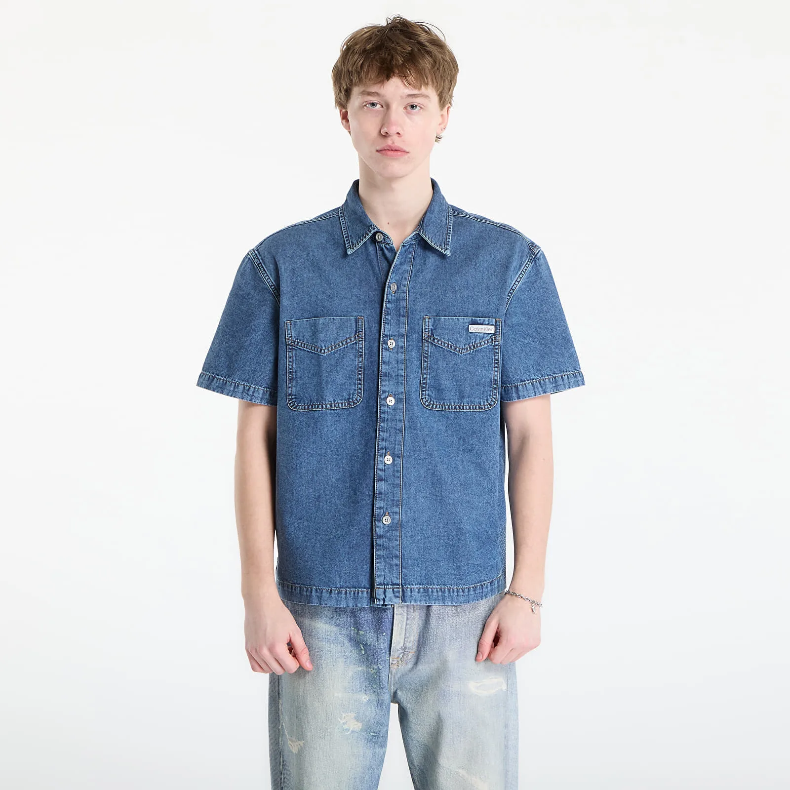 Риза Calvin Klein Jeans Shirt Beckford Blue M – Мъжки ризи