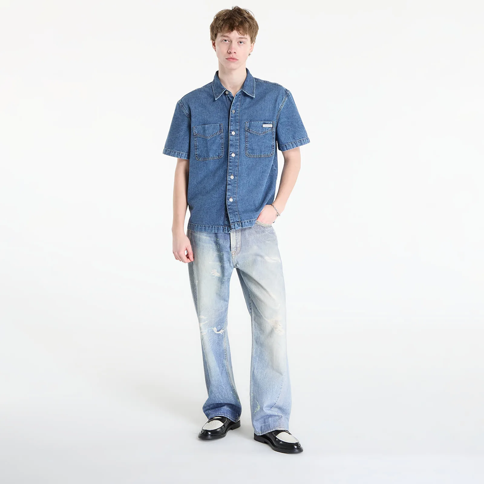 Риза Calvin Klein Jeans Shirt Beckford Blue M – Мъжки ризи