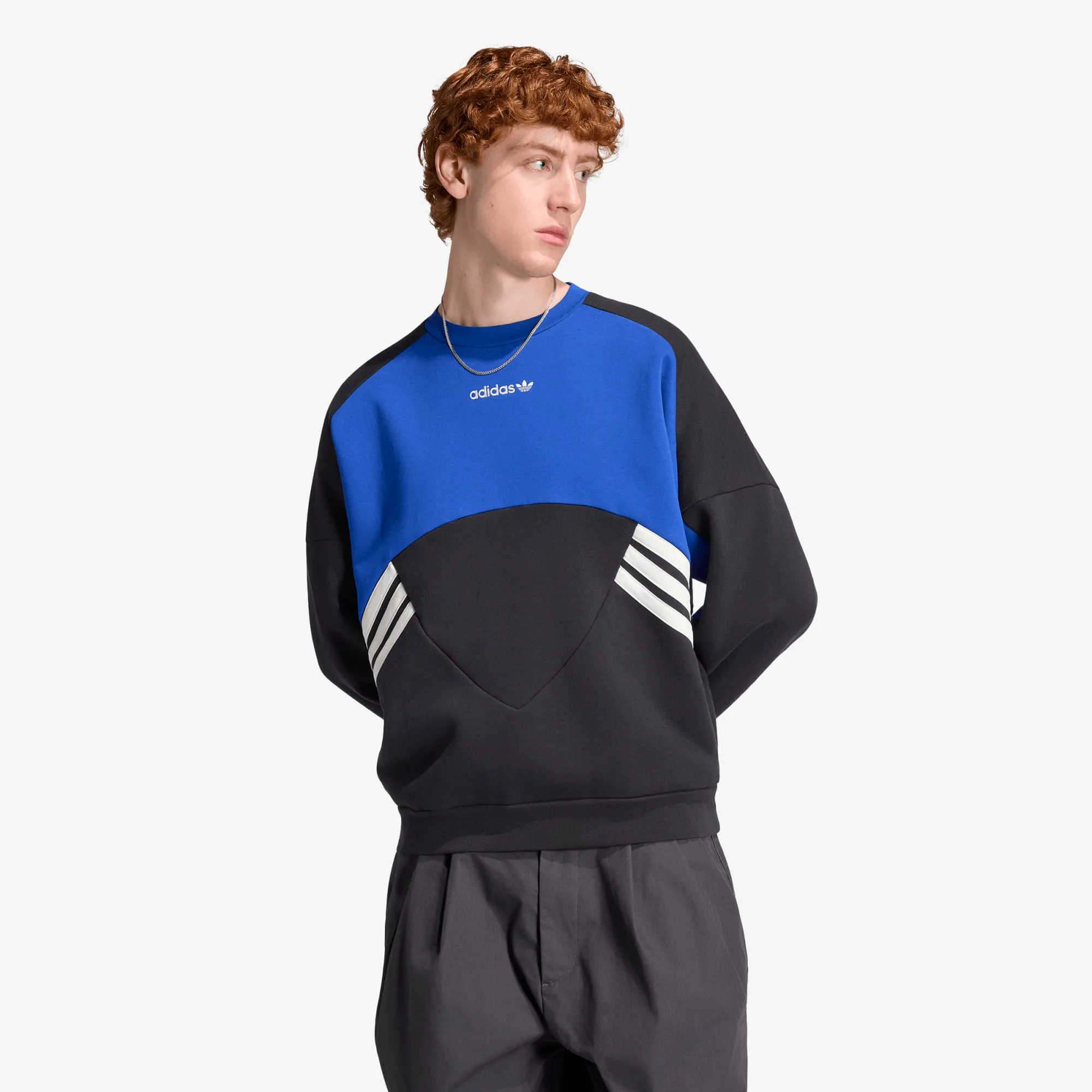 Мъжки суитшърт adidas Originals Cutline черен/син – Black|Team Royal Blue – Мъжки суитшърти без цип