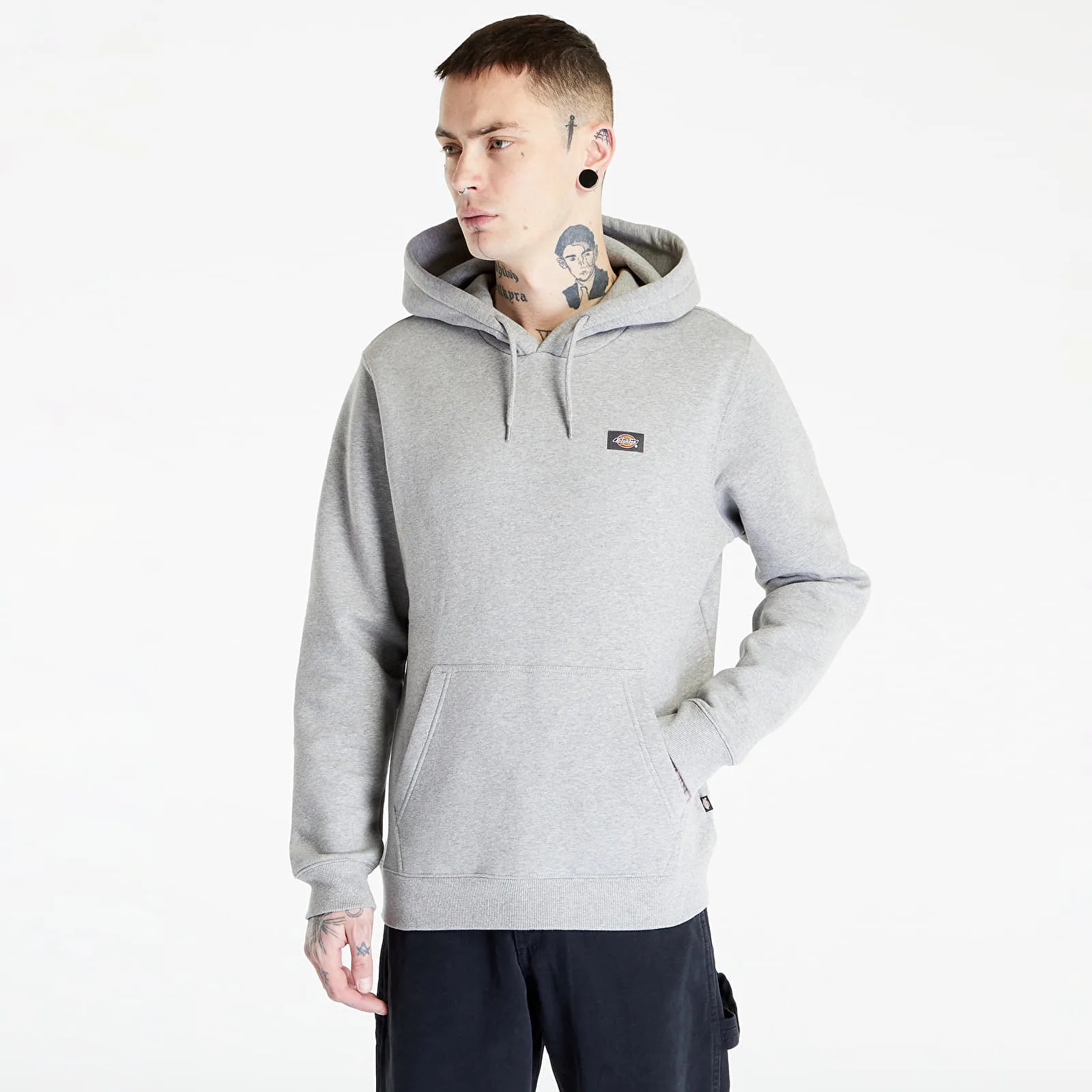 Мъжки суитшърт с качулка Dickies Oakport сив – Grey – Мъжки худита