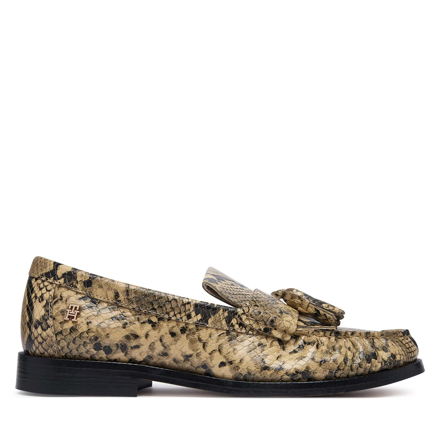Мокасини Tommy Hilfiger Th Loafer Tassel Snake FW0FW09500 Бежов – Дамски мокасини