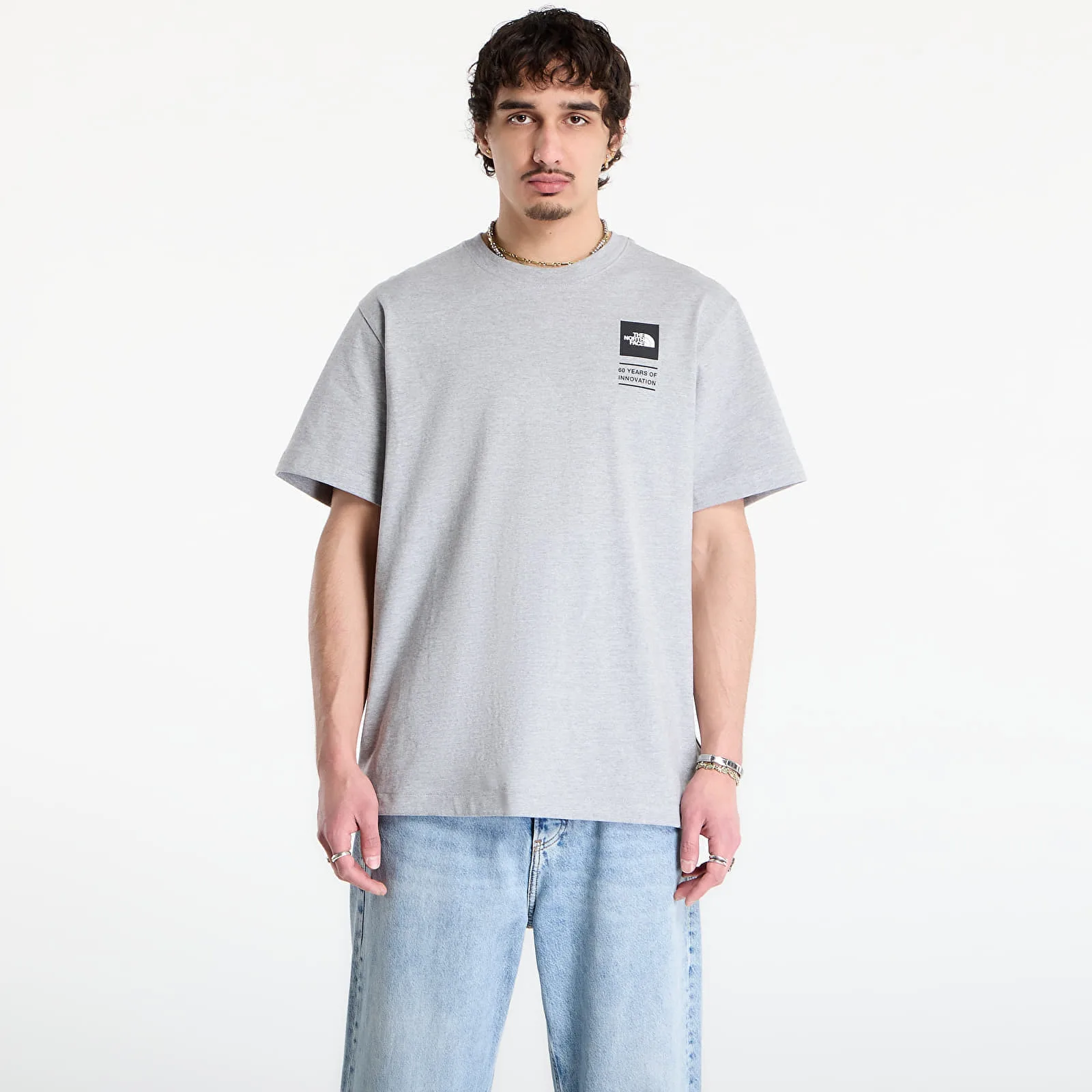 Тениска The North Face TNF Celebration Relaxed Short Sleeve Tee-Graphic TNF Pale Grey Heather XXL – Мъжки тениски