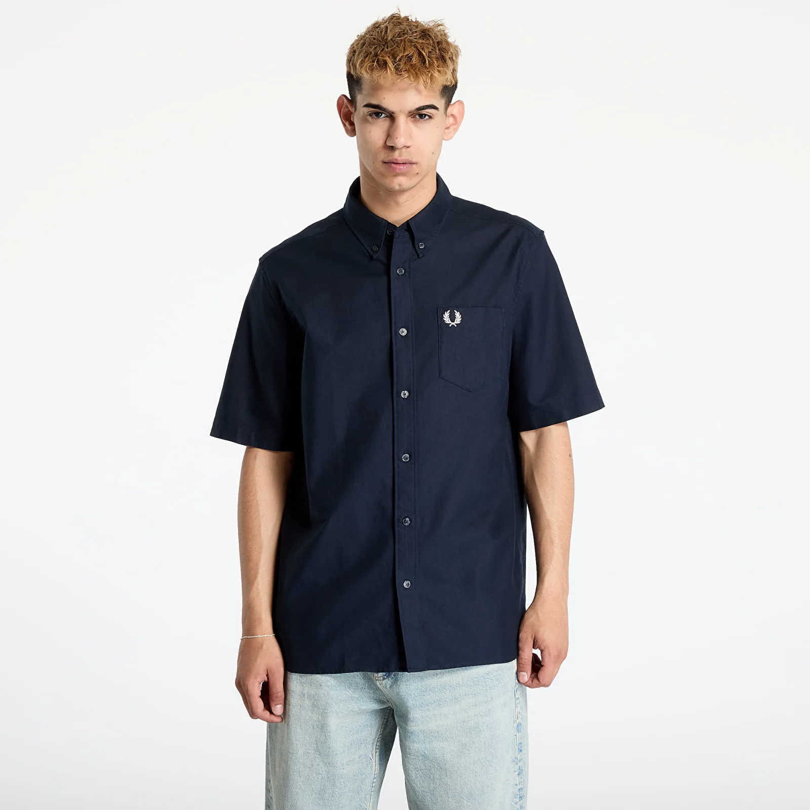 Риза FRED PERRY Oxford Shirt Navy S – Мъжки ризи