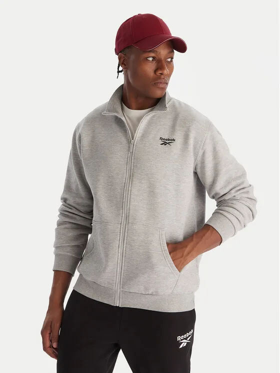 Reebok Суитшърт RK25144CCM Сив Regular Fit – Мъжки суитшърти с цип