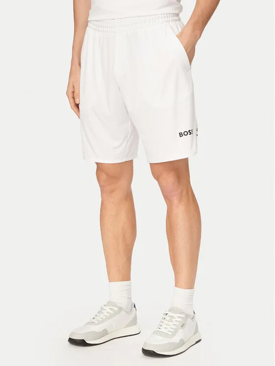 BOSS Спортни шорти Toc Spin 50551953 Бял Regular Fit – Мъжки къси панталони