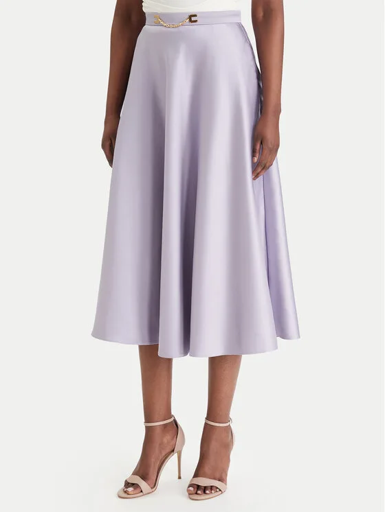 Elisabetta Franchi Миди пола GO-156-61E2-V320 Виолетов Regular Fit – Дамски поли
