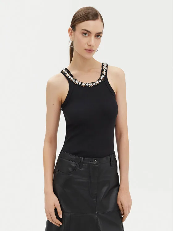 PINKO топ 105378 A2P9 Черен Regular Fit – Дамски топове