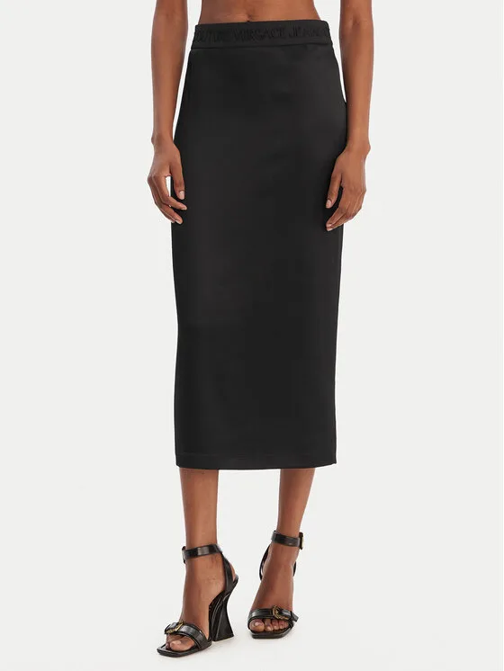 Versace Jeans Couture Пола тип молив 80HAE806 N0640 Черен Slim Fit – Дамски поли