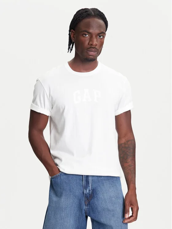Gap Тишърт 782369-01 Бял Regular Fit – Мъжки тениски с къс ръкав