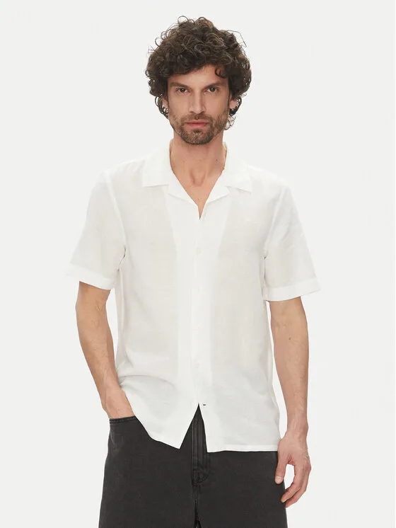 Calvin Klein Риза K10K114197 Екрю Regular Fit – Кремав – Мъжки ризи