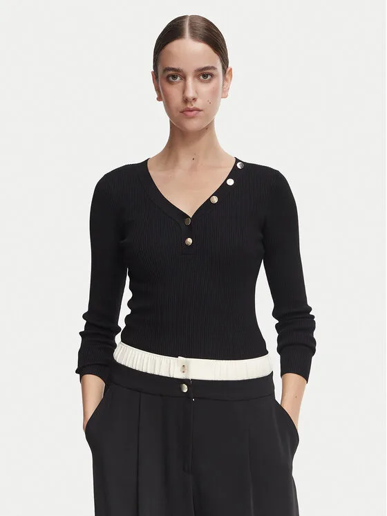 Morgan Блуза 261-MBANBIN Черен Slim Fit – Дамски блузи