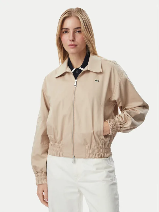 Lacoste Преходно яке BF5305 Бежов Relaxed Fit – Дамски якета и палта