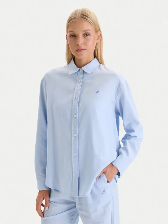 Nautica Риза W126-NALST-1019-23X Светлосиньо Regular Fit – Дамски ризи