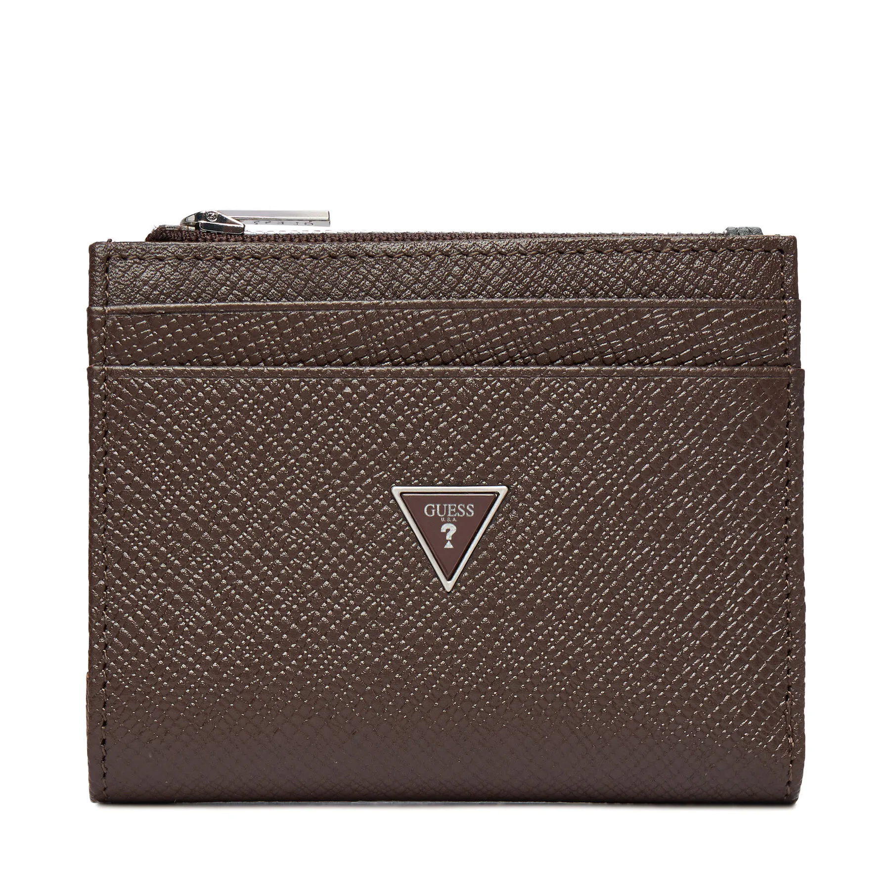 Портфейл Guess SMMISB LEA03 Тъмнокафяв – Мъжки портмонета
