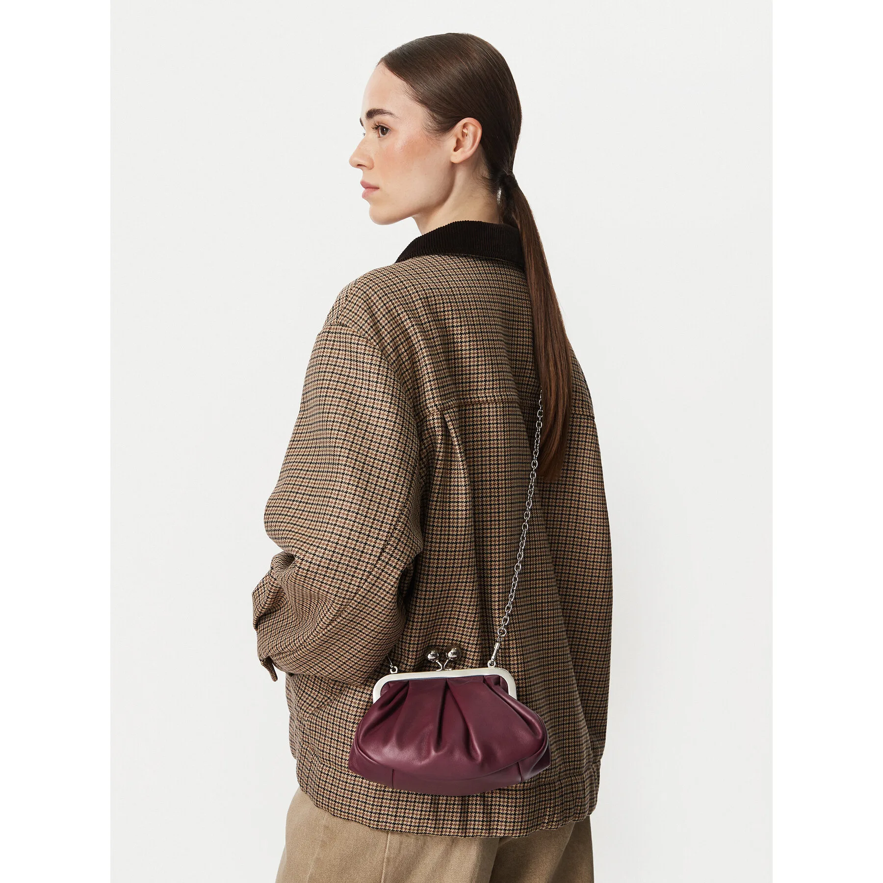 Дамска вечерна чанта Weekend Max Mara Prati бежова – Дамски вечерни чанти
