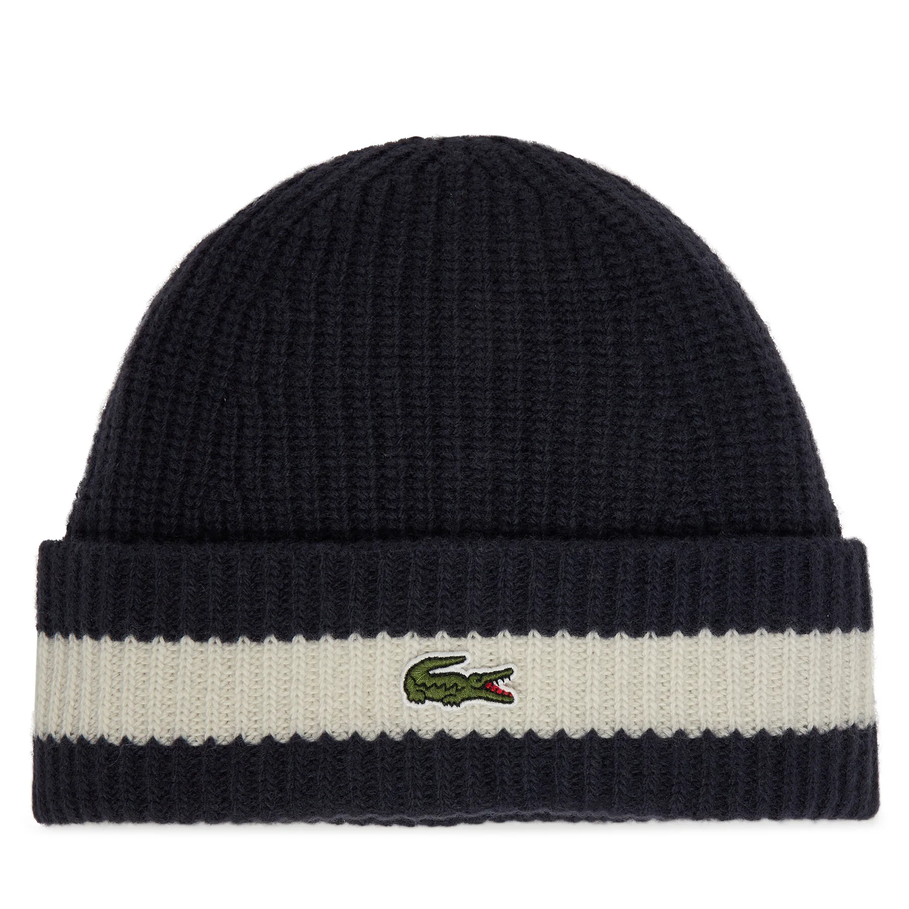 Мъжка зимна шапка Lacoste RB9883 тъмносиня – Зимни шапки