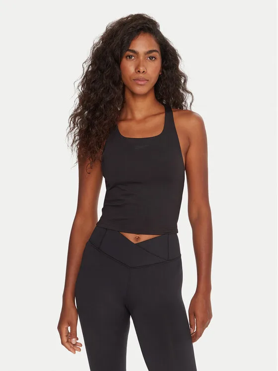 Reebok топ RK25188CCW Черен Slim Fit – Дамски тениски