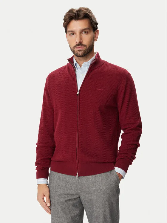 Gant Кардиган 8050334 Червен Regular Fit – Мъжки пуловери и жилетки