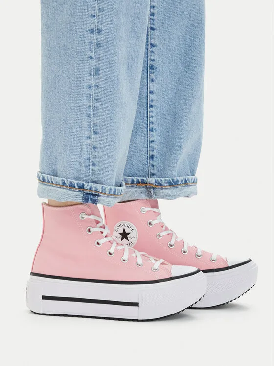 Converse Кецове Chuck Taylor All Star Lift Double Stack A15012C Розов – Дамски високи кецове