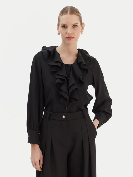 Rinascimento Риза CFC0020157002 Черен Regular Fit – Дамски ежедневни ризи
