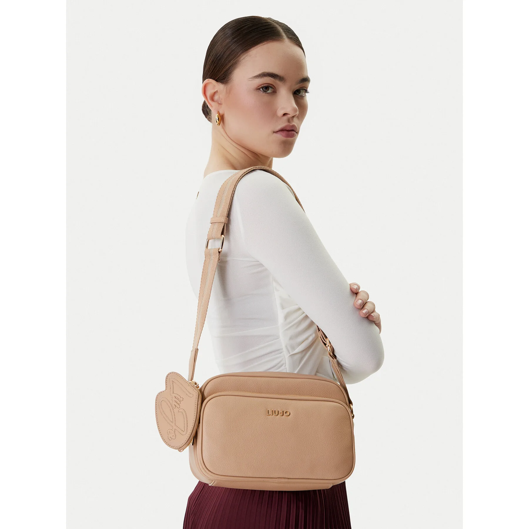 Дамска чанта Liu Jo AA6176 E1012 кафява – Дамски чанти тип плик